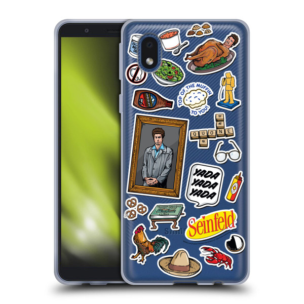 Seinfeld Graphics Sticker Collage Soft Gel Case for Samsung Galaxy A01 Core (2020)