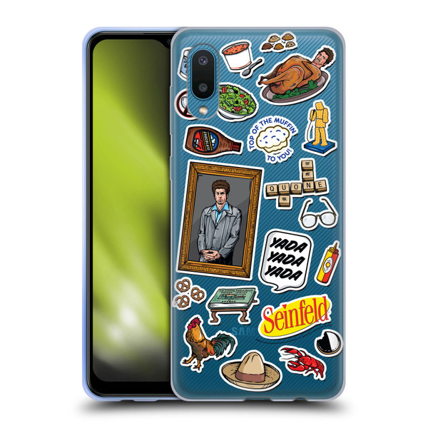 Seinfeld Graphics Sticker Collage Soft Gel Case for Samsung Galaxy A02/M02 (2021)