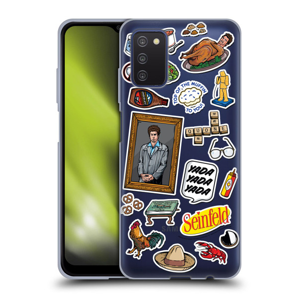 Seinfeld Graphics Sticker Collage Soft Gel Case for Samsung Galaxy A03s (2021)