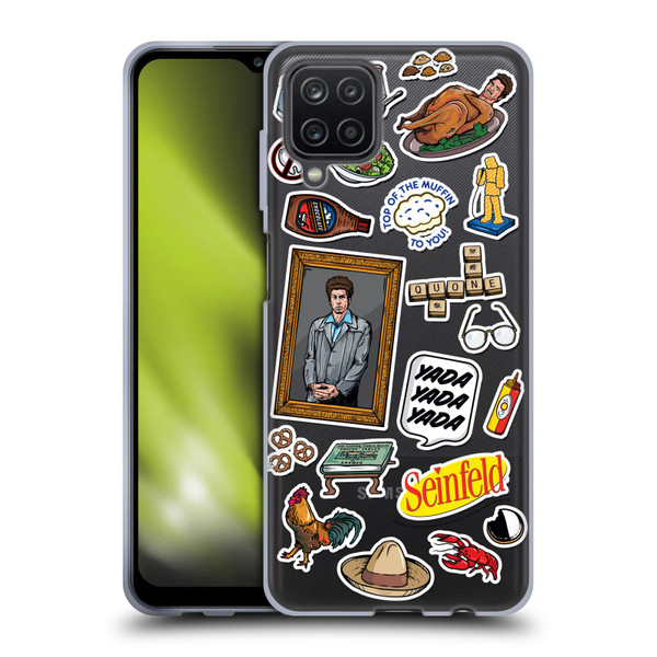 Seinfeld Graphics Sticker Collage Soft Gel Case for Samsung Galaxy A12 (2020)