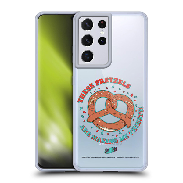 Seinfeld Graphics These Pretzels Soft Gel Case for Samsung Galaxy S21 Ultra 5G