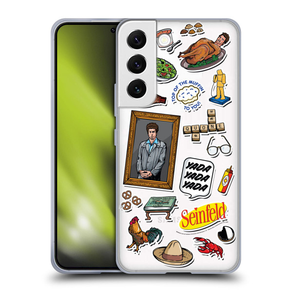 Seinfeld Graphics Sticker Collage Soft Gel Case for Samsung Galaxy S22 5G