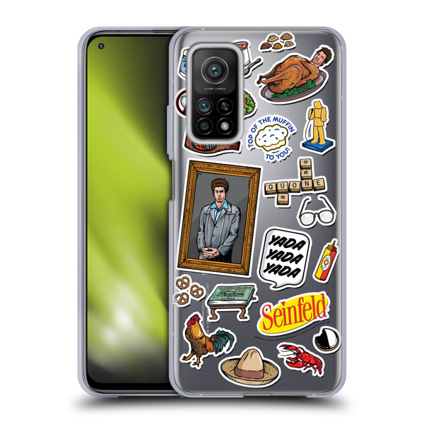 Seinfeld Graphics Sticker Collage Soft Gel Case for Xiaomi Mi 10T 5G