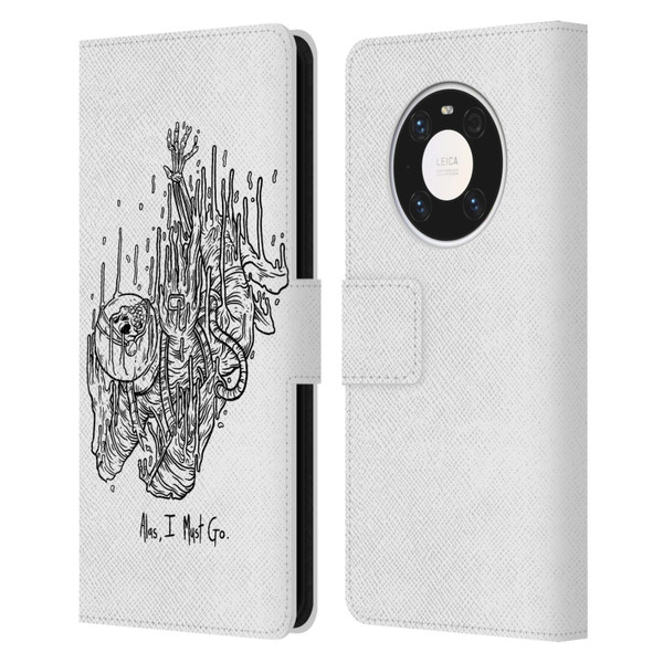 Matt Bailey Art Alas I Must Go Leather Book Wallet Case Cover For Huawei Mate 40 Pro 5G