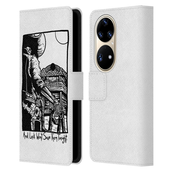 Matt Bailey Art Luck Won't Save Them Leather Book Wallet Case Cover For Huawei P50 Pro