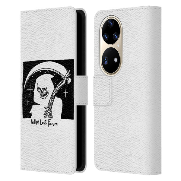 Matt Bailey Art Nothing Last Forever Leather Book Wallet Case Cover For Huawei P50 Pro