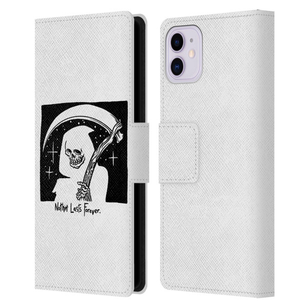 Matt Bailey Art Nothing Last Forever Leather Book Wallet Case Cover For Apple iPhone 11