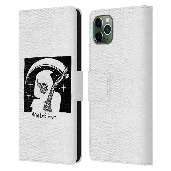 Matt Bailey Art Nothing Last Forever Leather Book Wallet Case Cover For Apple iPhone 11 Pro Max