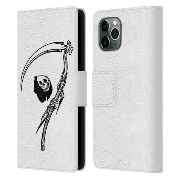Matt Bailey Art Negative Reaper Leather Book Wallet Case Cover For Apple iPhone 11 Pro