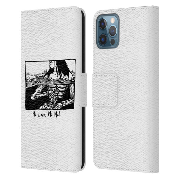 Matt Bailey Art Loves Me Not Leather Book Wallet Case Cover For Apple iPhone 12 / iPhone 12 Pro