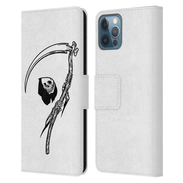 Matt Bailey Art Negative Reaper Leather Book Wallet Case Cover For Apple iPhone 12 / iPhone 12 Pro