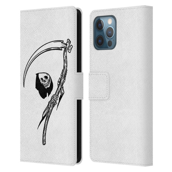 Matt Bailey Art Negative Reaper Leather Book Wallet Case Cover For Apple iPhone 12 Pro Max