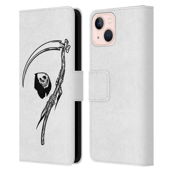 Matt Bailey Art Negative Reaper Leather Book Wallet Case Cover For Apple iPhone 13