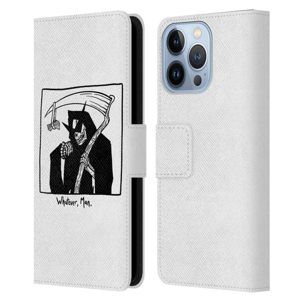 Matt Bailey Art Whatever Man Leather Book Wallet Case Cover For Apple iPhone 13 Pro