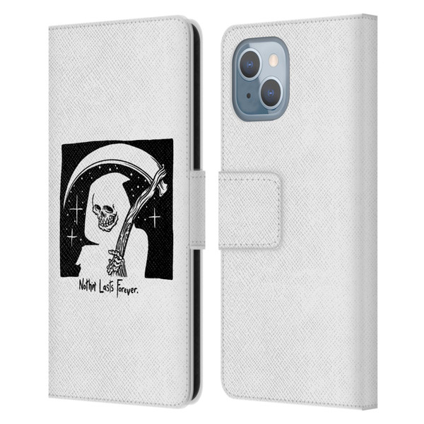Matt Bailey Art Nothing Last Forever Leather Book Wallet Case Cover For Apple iPhone 14