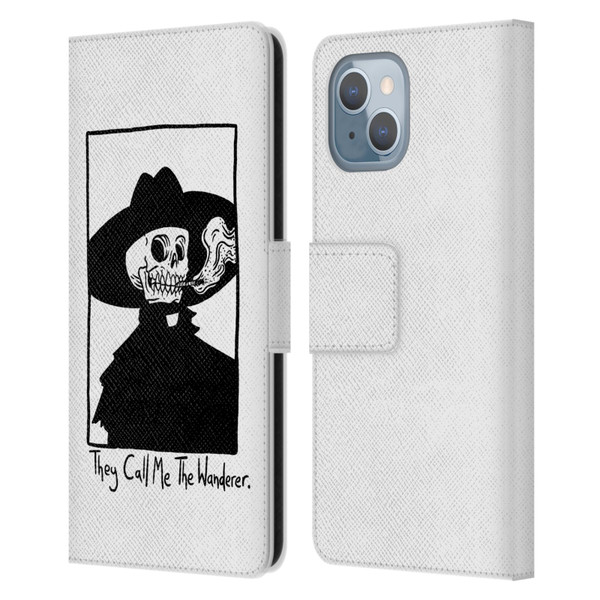 Matt Bailey Art They Call MeThe Wanderer Leather Book Wallet Case Cover For Apple iPhone 14