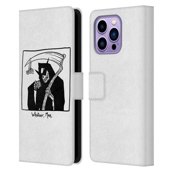 Matt Bailey Art Whatever Man Leather Book Wallet Case Cover For Apple iPhone 14 Pro Max