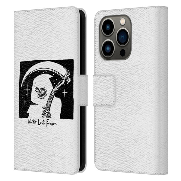 Matt Bailey Art Nothing Last Forever Leather Book Wallet Case Cover For Apple iPhone 14 Pro