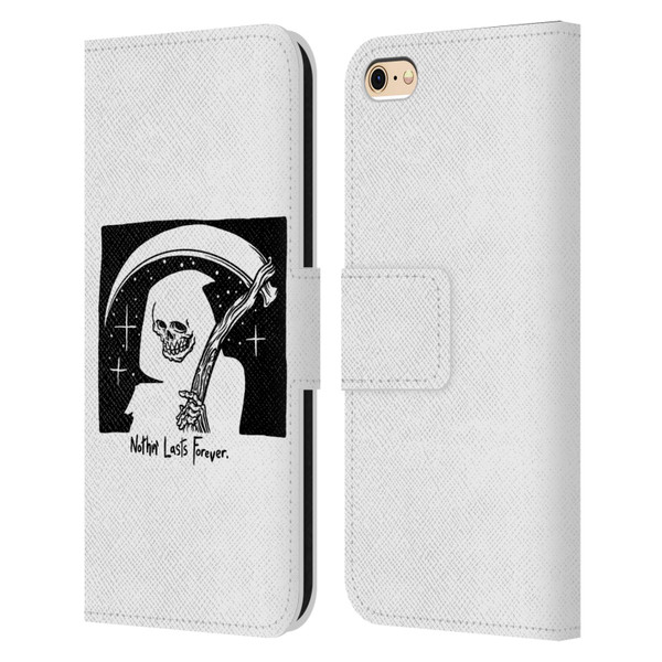Matt Bailey Art Nothing Last Forever Leather Book Wallet Case Cover For Apple iPhone 6 / iPhone 6s