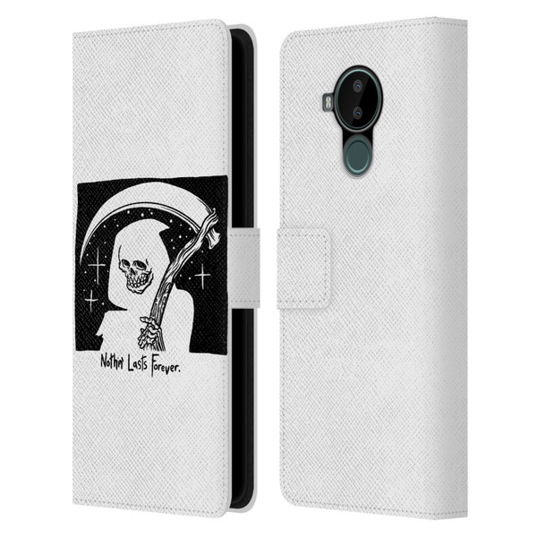 Matt Bailey Art Nothing Last Forever Leather Book Wallet Case Cover For Nokia C30