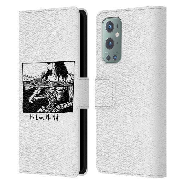 Matt Bailey Art Loves Me Not Leather Book Wallet Case Cover For OnePlus 9