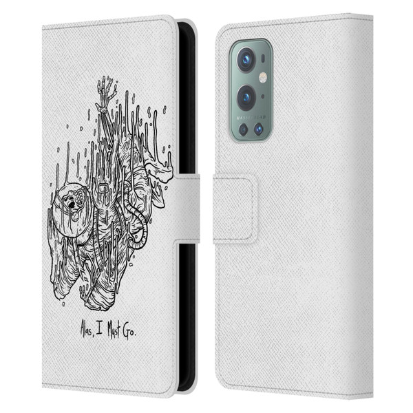 Matt Bailey Art Alas I Must Go Leather Book Wallet Case Cover For OnePlus 9