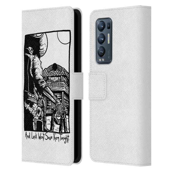 Matt Bailey Art Luck Won't Save Them Leather Book Wallet Case Cover For OPPO Find X3 Neo / Reno5 Pro+ 5G