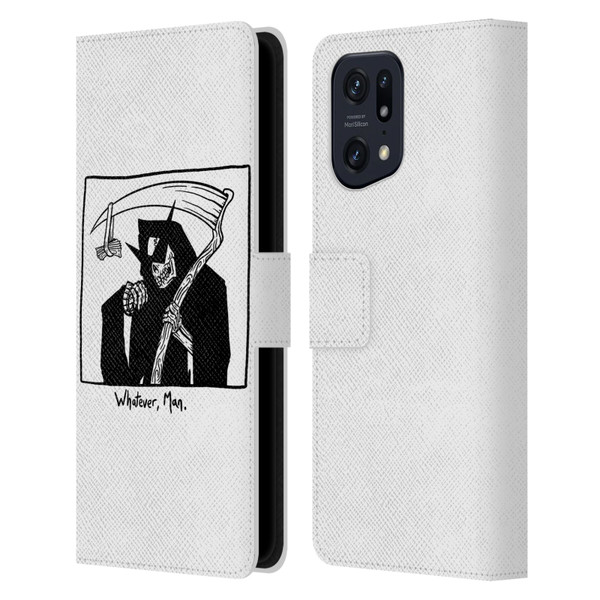 Matt Bailey Art Whatever Man Leather Book Wallet Case Cover For OPPO Find X5