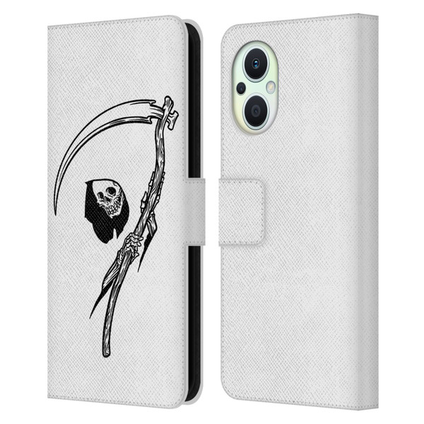 Matt Bailey Art Negative Reaper Leather Book Wallet Case Cover For OPPO Reno8 Lite