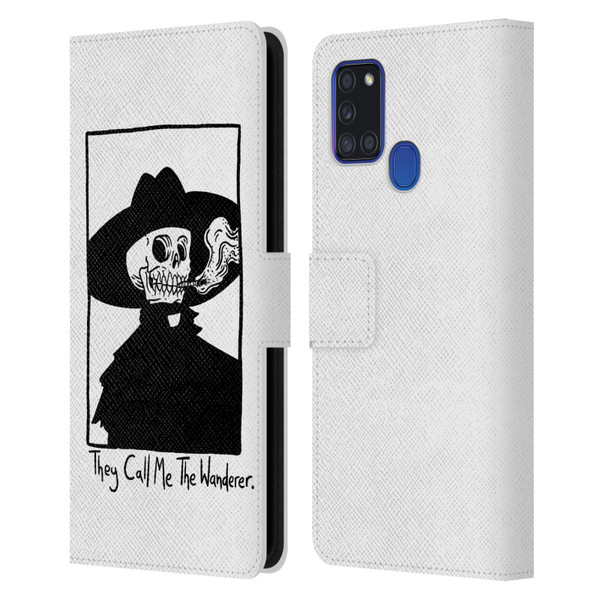 Matt Bailey Art They Call MeThe Wanderer Leather Book Wallet Case Cover For Samsung Galaxy A21s (2020)