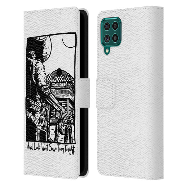Matt Bailey Art Luck Won't Save Them Leather Book Wallet Case Cover For Samsung Galaxy F62 (2021)