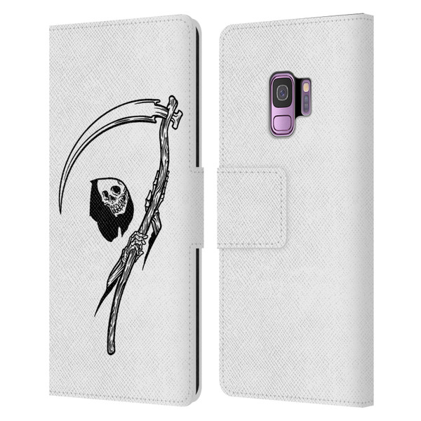 Matt Bailey Art Negative Reaper Leather Book Wallet Case Cover For Samsung Galaxy S9
