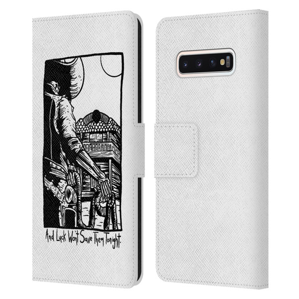 Matt Bailey Art Luck Won't Save Them Leather Book Wallet Case Cover For Samsung Galaxy S10