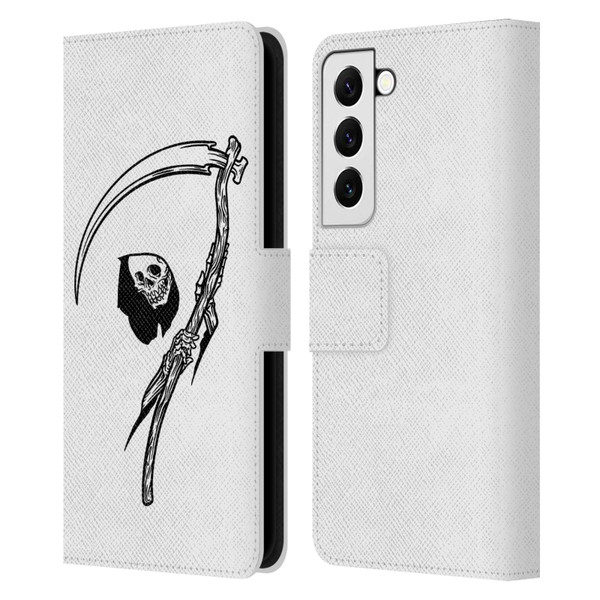 Matt Bailey Art Negative Reaper Leather Book Wallet Case Cover For Samsung Galaxy S22 5G