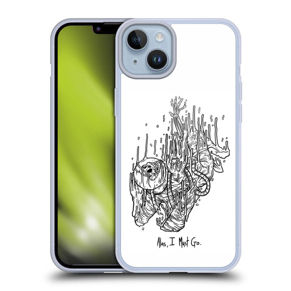 Matt Bailey Art Alas I Must Go Soft Gel Case for Apple iPhone 14 Plus
