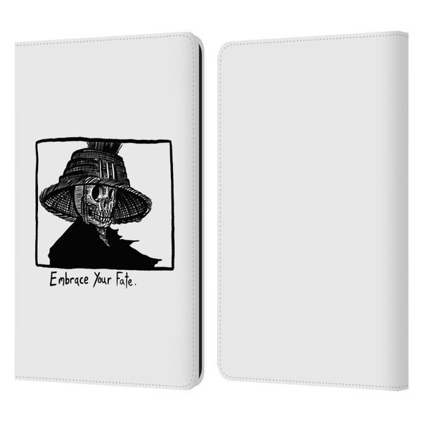 Matt Bailey Skull Embrace Your Fate Leather Book Wallet Case Cover For Amazon Kindle Paperwhite 1 / 2 / 3