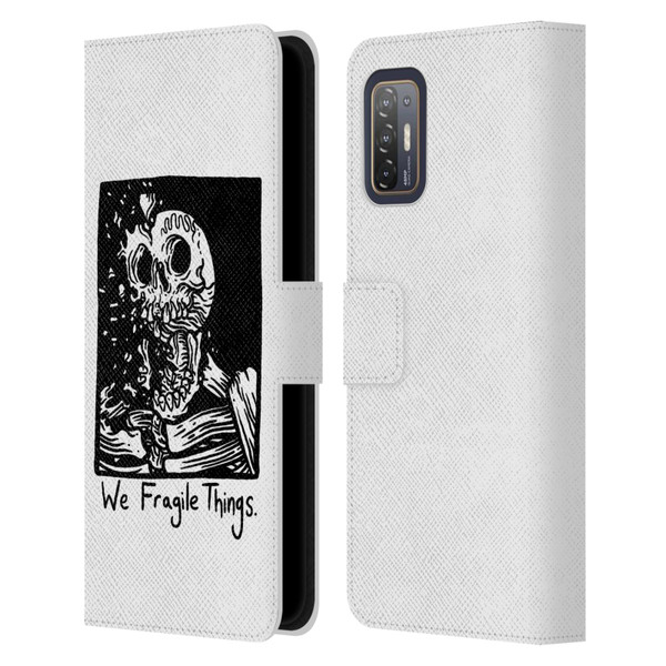 Matt Bailey Skull We Fragile Things Leather Book Wallet Case Cover For HTC Desire 21 Pro 5G