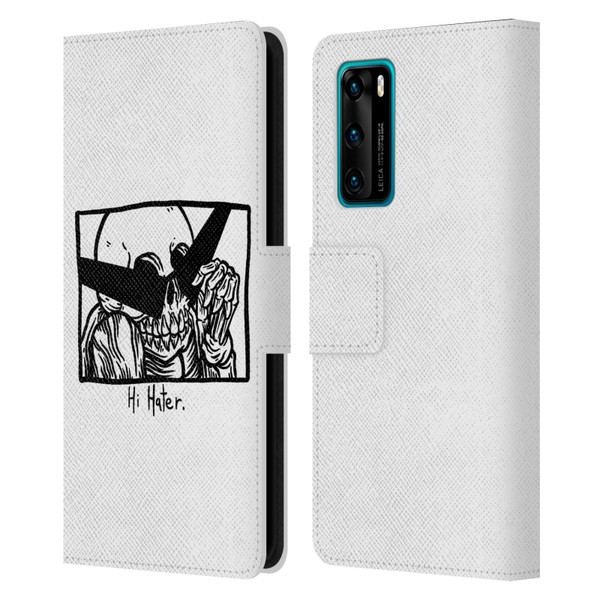 Matt Bailey Skull Hi Hater Leather Book Wallet Case Cover For Huawei P40 5G