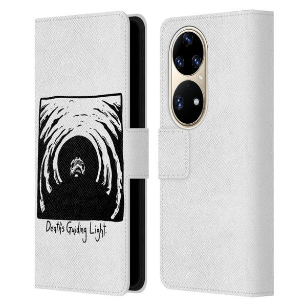 Matt Bailey Skull Deaths Guiding Light Leather Book Wallet Case Cover For Huawei P50 Pro