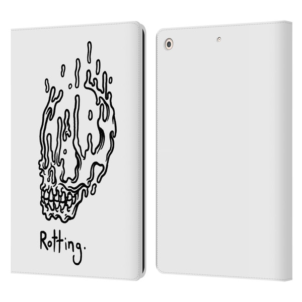 Matt Bailey Skull Rotting Leather Book Wallet Case Cover For Apple iPad 10.2 2019/2020/2021