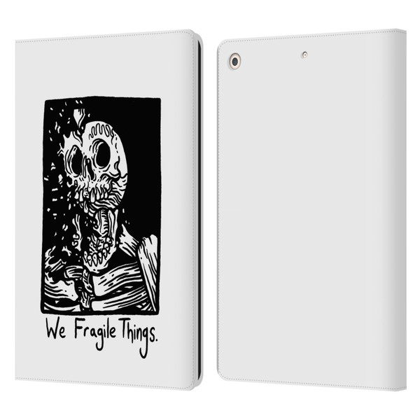 Matt Bailey Skull We Fragile Things Leather Book Wallet Case Cover For Apple iPad 10.2 2019/2020/2021