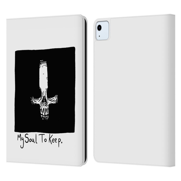 Matt Bailey Skull My Soul To Keep Leather Book Wallet Case Cover For Apple iPad Air 2020 / 2022