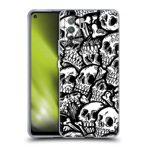 Matt Bailey Skull All Over Soft Gel Case for Huawei Nova 7 SE/P40 Lite 5G