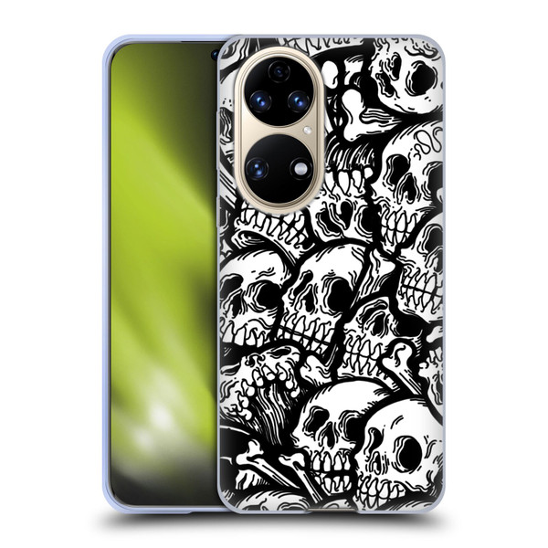 Matt Bailey Skull All Over Soft Gel Case for Huawei P50