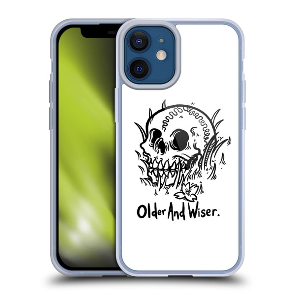 Matt Bailey Skull Older And Wiser Soft Gel Case for Apple iPhone 12 Mini