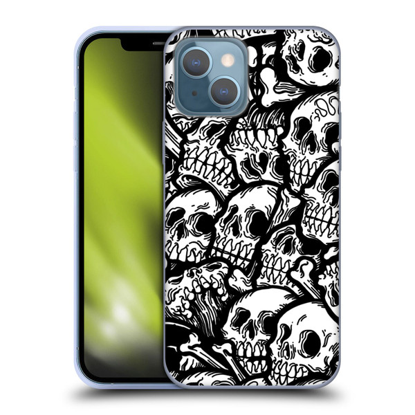 Matt Bailey Skull All Over Soft Gel Case for Apple iPhone 13