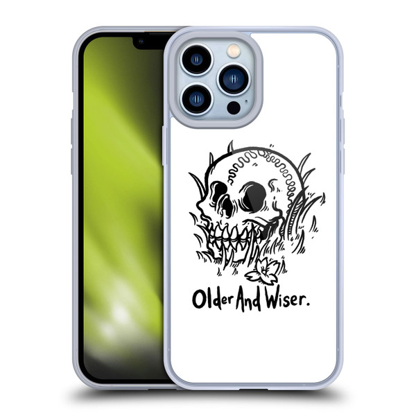 Matt Bailey Skull Older And Wiser Soft Gel Case for Apple iPhone 13 Pro Max