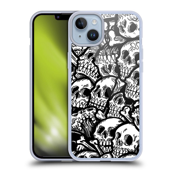 Matt Bailey Skull All Over Soft Gel Case for Apple iPhone 14 Plus