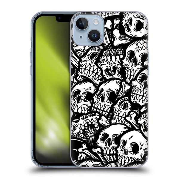 Matt Bailey Skull All Over Soft Gel Case for Apple iPhone 14 Plus
