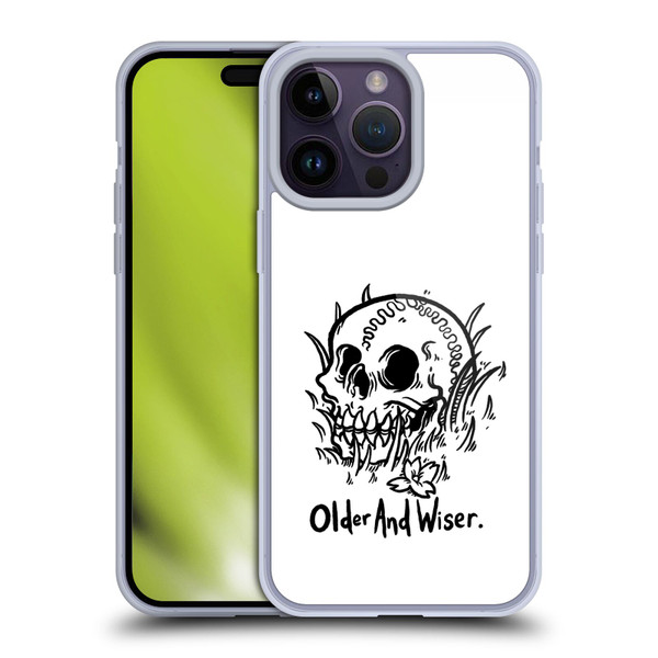 Matt Bailey Skull Older And Wiser Soft Gel Case for Apple iPhone 14 Pro Max